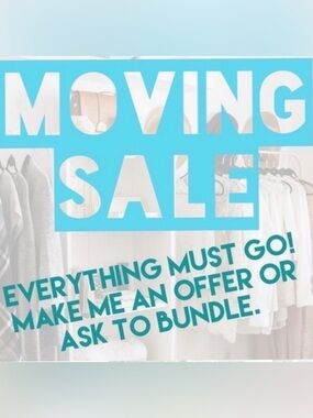 Moving Sale! If it doesn’t sell it’s going to be donated.